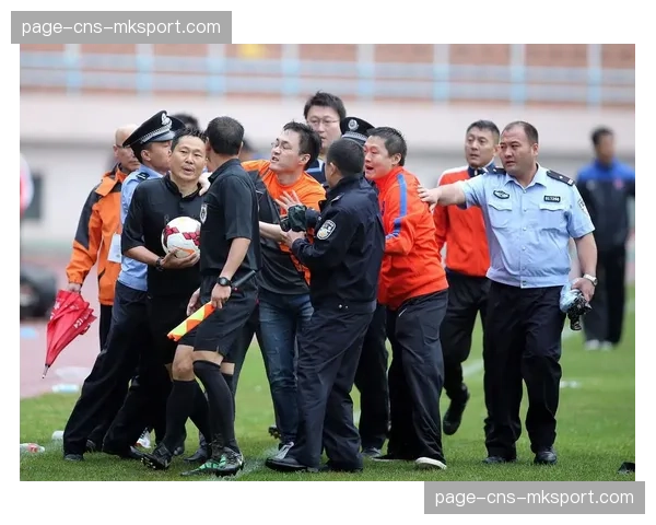 特写:冲突瞬间,双方球员被裁判和队友迅速隔开 特写:冲突瞬间,双方球员被裁判和队友迅速隔开